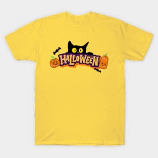 Halloween Black Cat T-Shirt